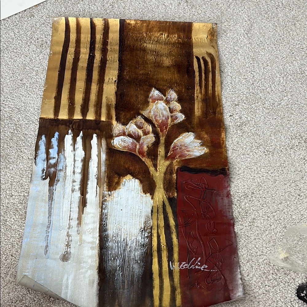 Abstract Floral Canvas Art